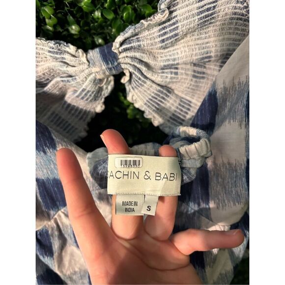 Sachin & Babi Kyle Check-Print Cutout Dress - Size Small Boho Girly - Picture 5 of 6